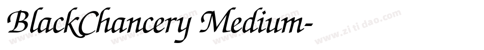 BlackChancery Medium字体转换